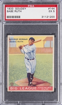 1933 Goudey #144 Babe Ruth – PSA EX 5